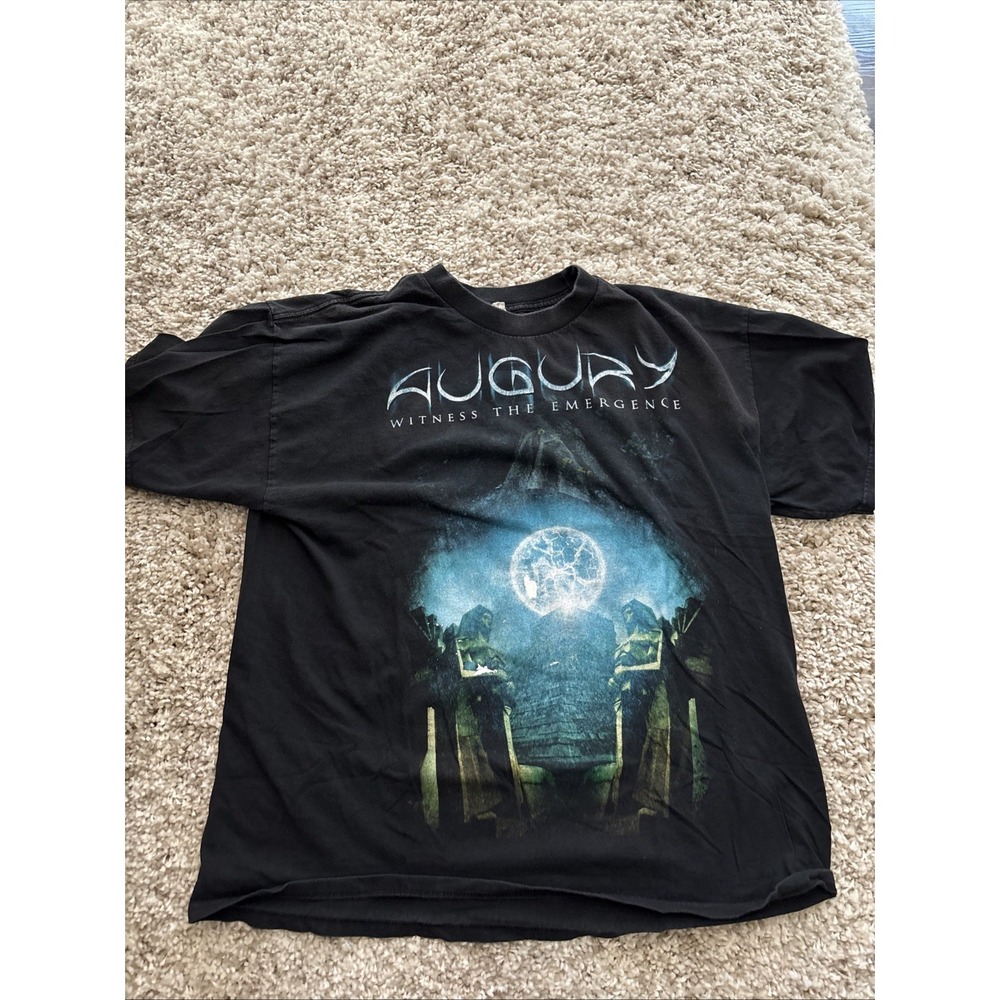 Vintage Augury Witness The Emergence‎ Black T-shirt Size XL